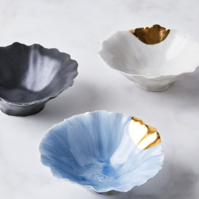 FISHEYECeramics | Gold-Dipped Pinch Bowls (Set of 3)