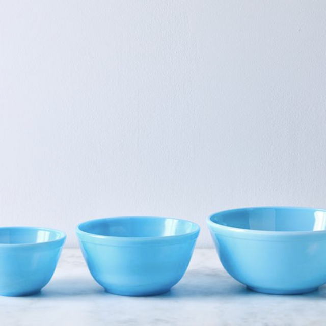 Mosser Glass | Glass 3-Piece Mixing Bowl Set (Blue)