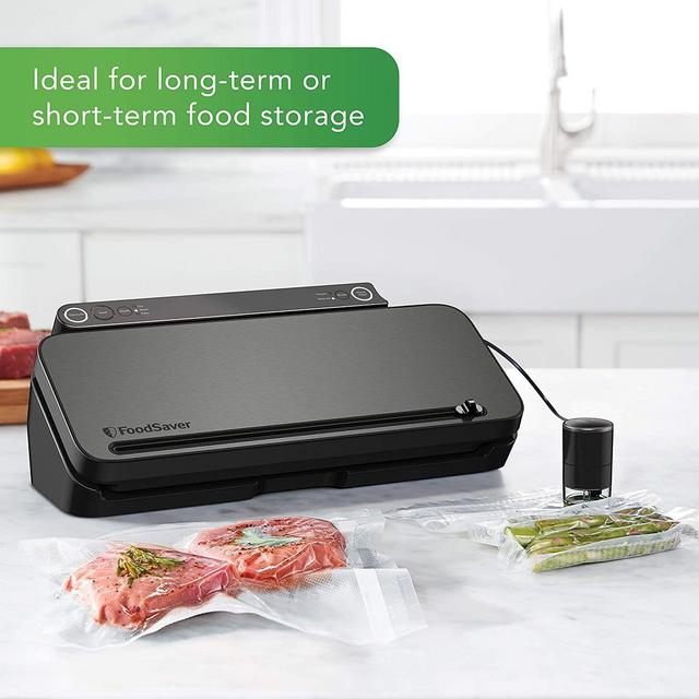 FoodSaver VS3150 Multi-Use Vacuum Sealing & Food Preservation System with Additional Roll, Charcoal Stainless Steel, Blackr order
