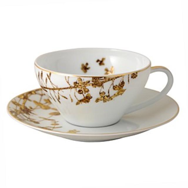 Bernardaud"Vegetal" Gold Tea Saucer