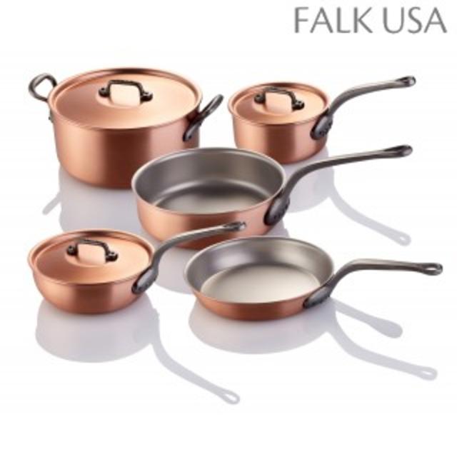 Copper Cookware Set - Falk 8-piece Classical Line - Falk USA