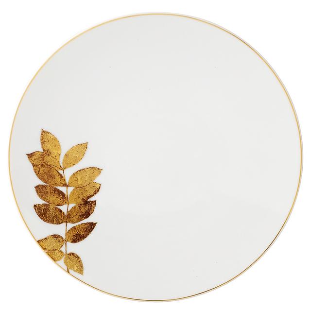 Bernardaud"Vegetal" Gold Coupe Salad Plate