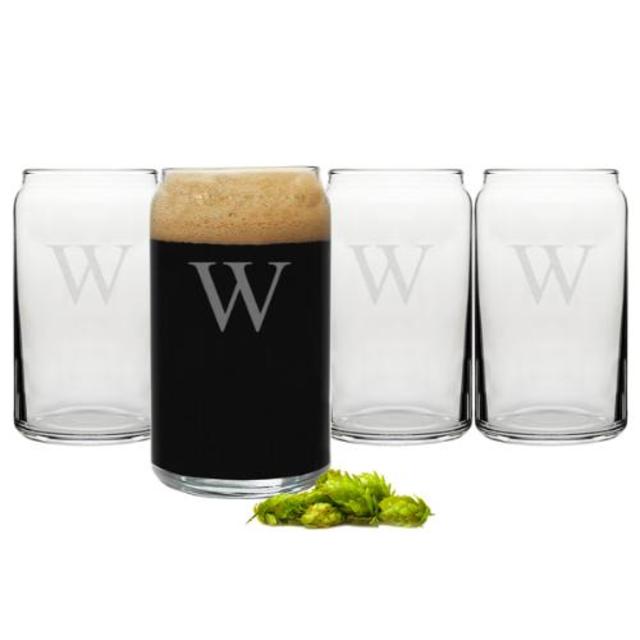 Personalized Craft Beer Can Glasses (Set of 4)