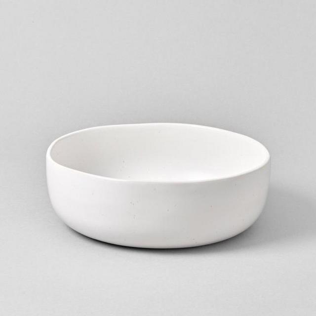 Speckled White Serving Bowl