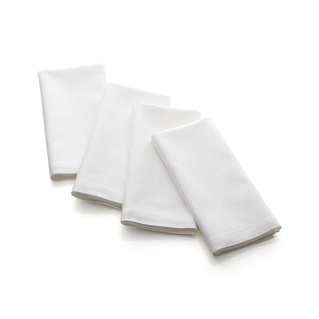 Set of 4 Classic White Dinner Napkins