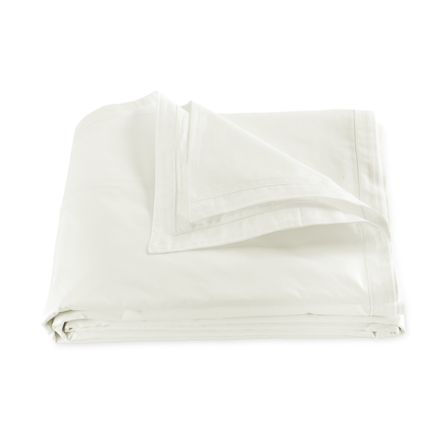 Ceylon Satin Stitch Duvet Cover in Ivory