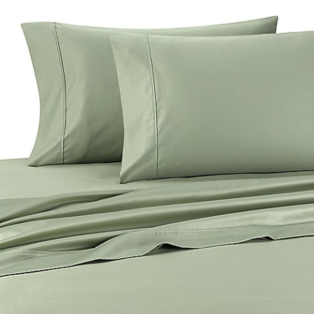 Palais Royale™ 630 Thread Count Standard Pillowcases in Sage (Set of 2)