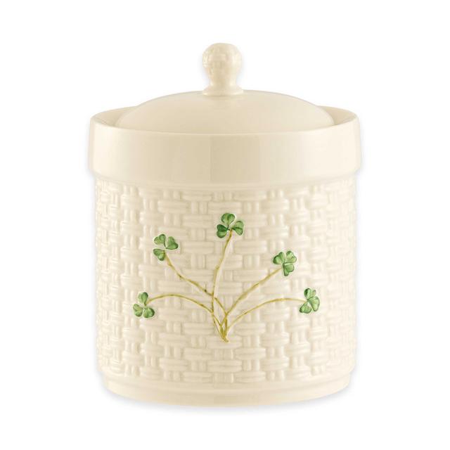 Belleek Shamrock Canister