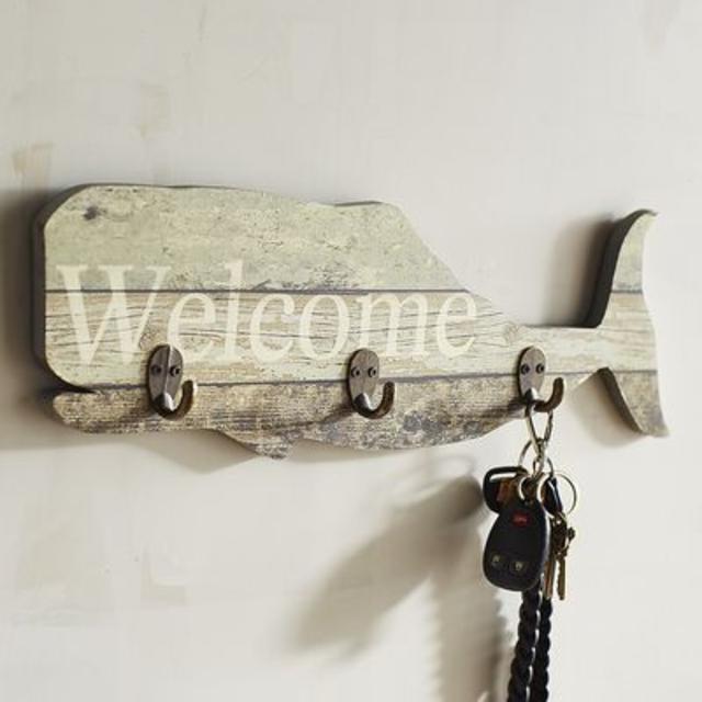 Planked Whale Wall Hooks