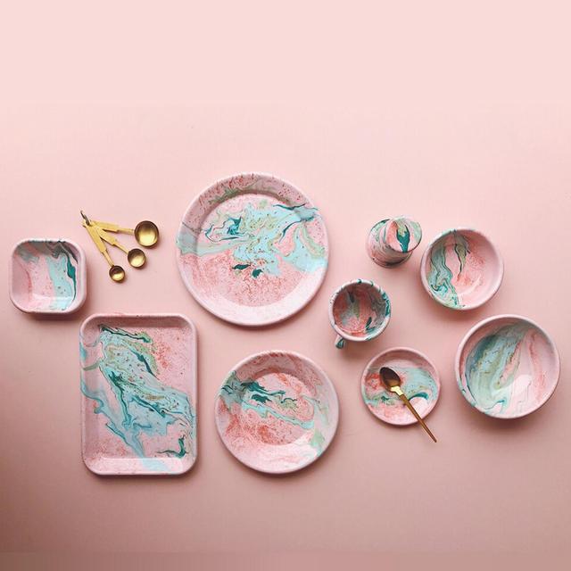 Bornn Multi Swirl Enamelware - Blush