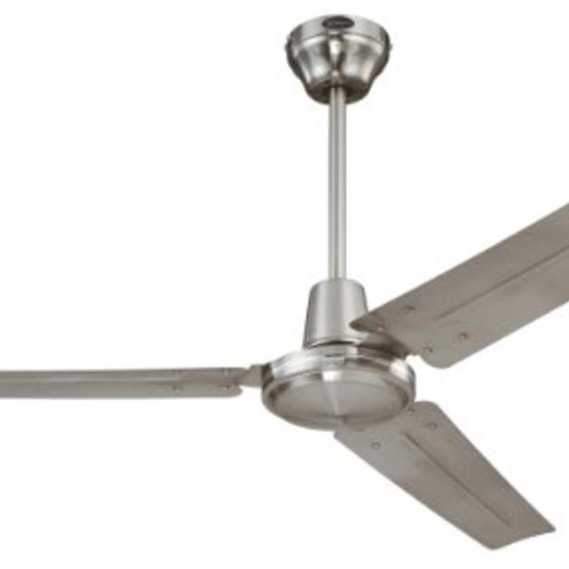 Westinghouse 7861400 Industrial 56-Inch Three-Blade Ceiling Fan with Ball Hanger Installation System, Brushed Nickel