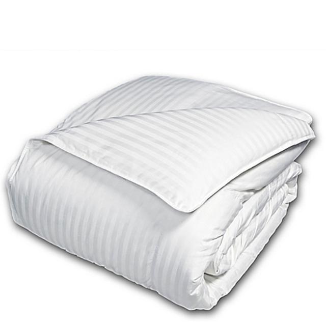 The Seasons Collection® Light Warmth Down Full/Queen Comforter with Damask Stripe