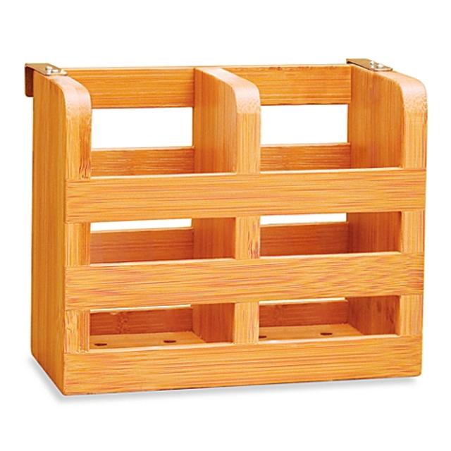Bamboo 2-Compartment Utensil Caddy