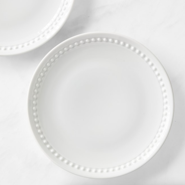Pillivuyt Beaded Coupe Salad Plates Set of 4