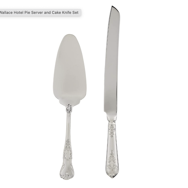 Wallace Hotel Pie Server and Cake Knife Set