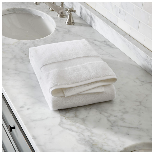 Organic 800-Gram White Turkish Bath Towel