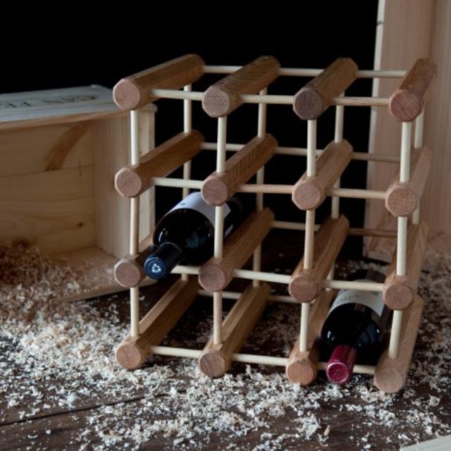 12 Bottle Modular Wine Rack - Natural