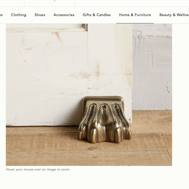 Antiqued Claw Doorstop