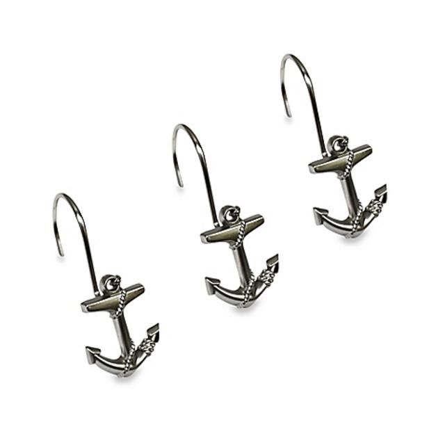 Anchor Shower Curtain Hooks (Set of 12)
