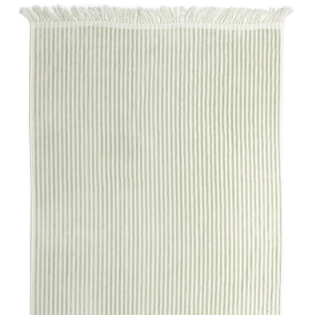 The Beach Towel - Lauren's Sage Stripe