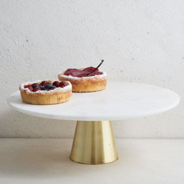 Madison Marble & Brass Cake Stand