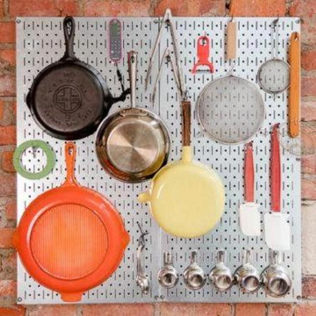 Steel Pegboard Wall Storage
