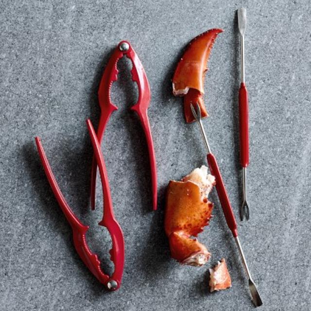 Williams Sonoma Seafood Cracker & Pick Set, Red