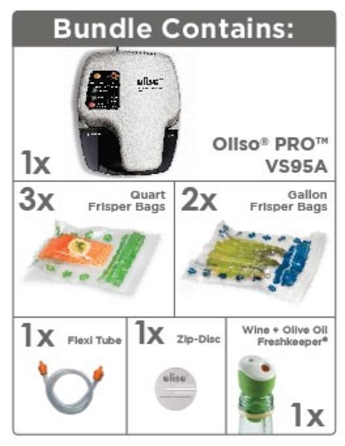 Oliso® PRO-VS95A Smart Vacuum Sealer Starter Kit
