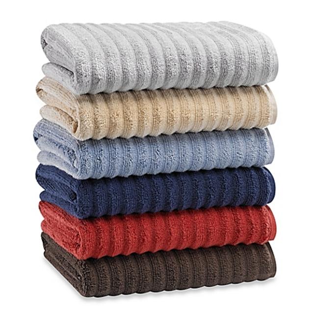 Turkish Ribbed Bath Sheet in Tomato