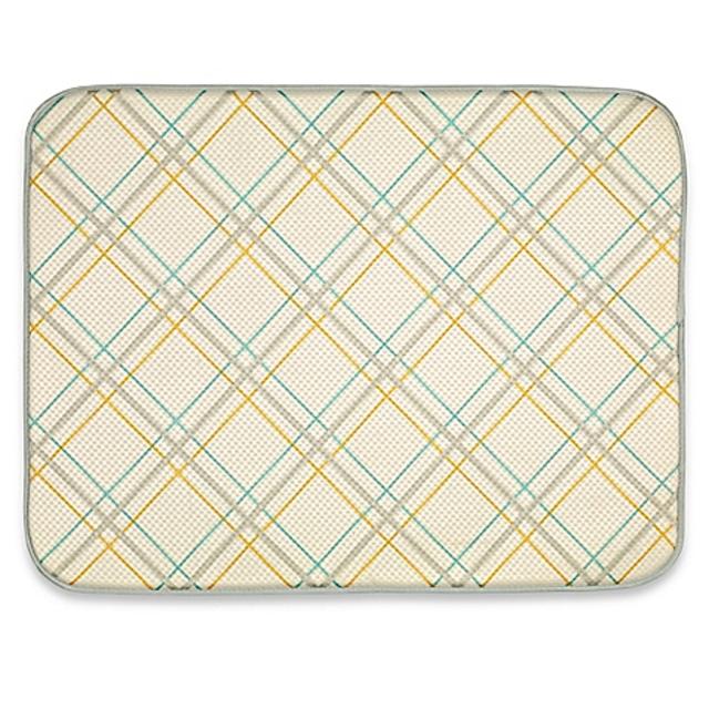Plaid Dish Drying Mat