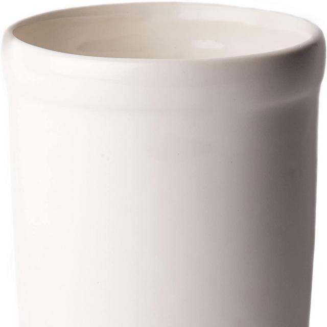 American Mug Pottery Ceramic Utensil Crock Utensil Holder, Made in USA, White