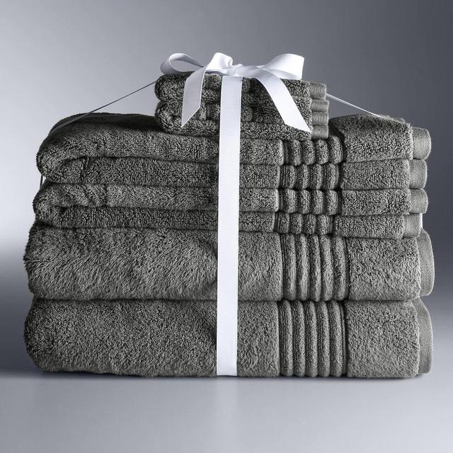 Charcoal - Simply Vera Vera Wang Signature 6-piece Bath Towel Set