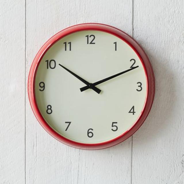 Modern Wall Clock - Red