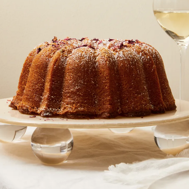 Hand-blown Glass Footed Cake Plate, by Maria Enomoto