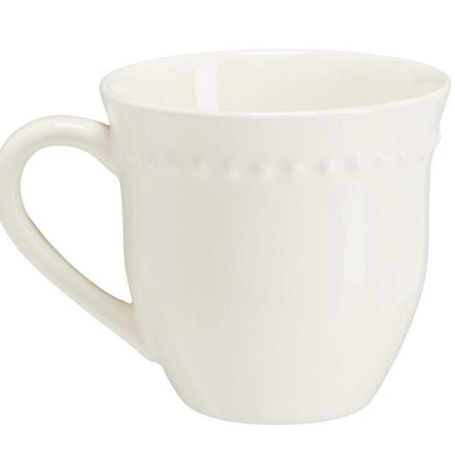 Emma Dinnerware - White Coffee Mugs Set of 4