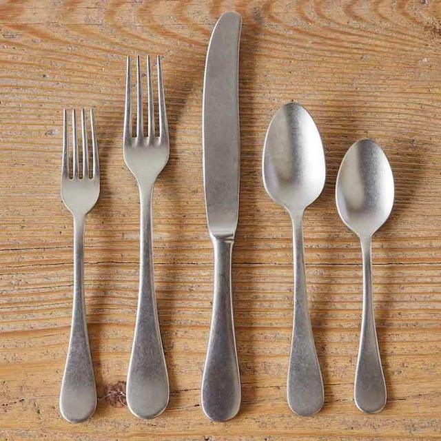 Vintage Pewter 5 Piece Flatware Set