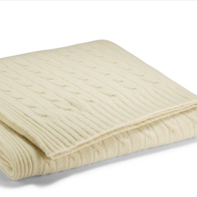 Cashmere Cable Throw