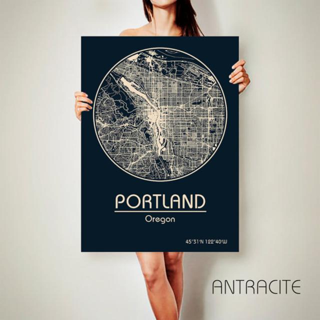 PORTLAND Oregon CANVAS Map Portland Oregon Poster City Map Portland Oregon Art Print Portland Oregon poster Portland Oregon map