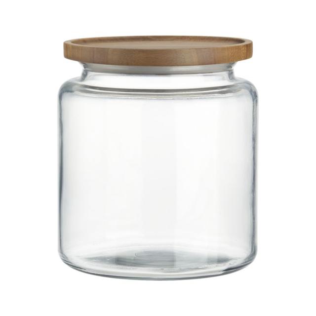 Montana 96 oz. Acacia and Glass Jar