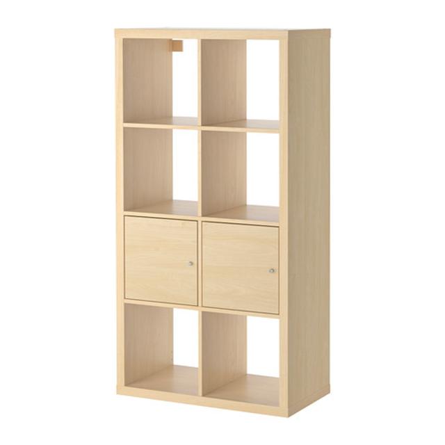 KALLAX				Shelving unit with doors, birch effect