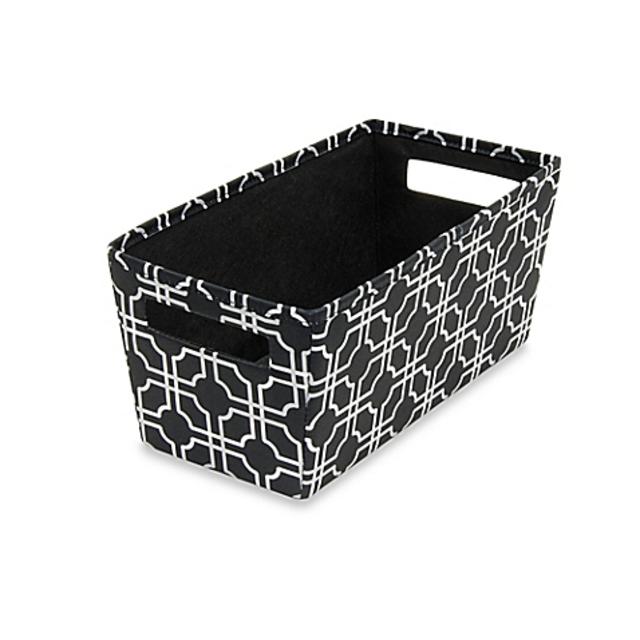 b+in® Fabric Quarter Storage Bin in Black