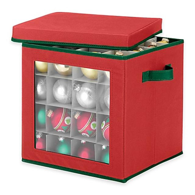 64-Count Ornament Storage Cube in Red