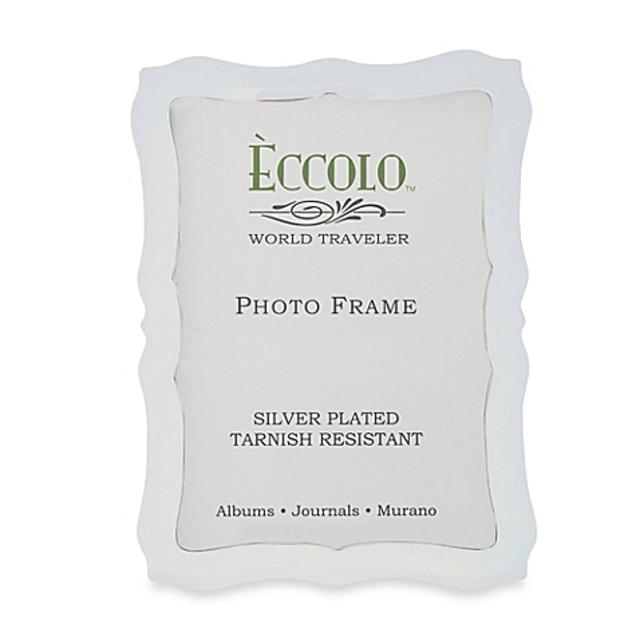 Eccolo Silverplate Scalloped 5-Inch x 7-Inch Picture Frame