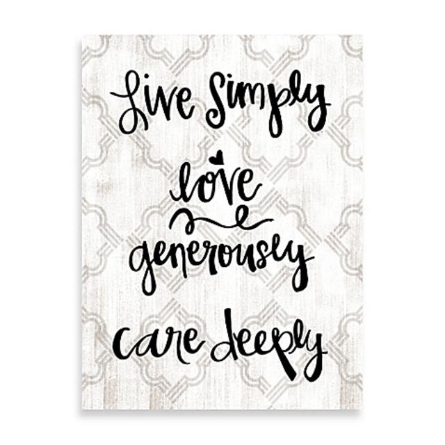 Moroccan Live, Love, Care 8-Inch x 10-Inch Canvas Wall Art