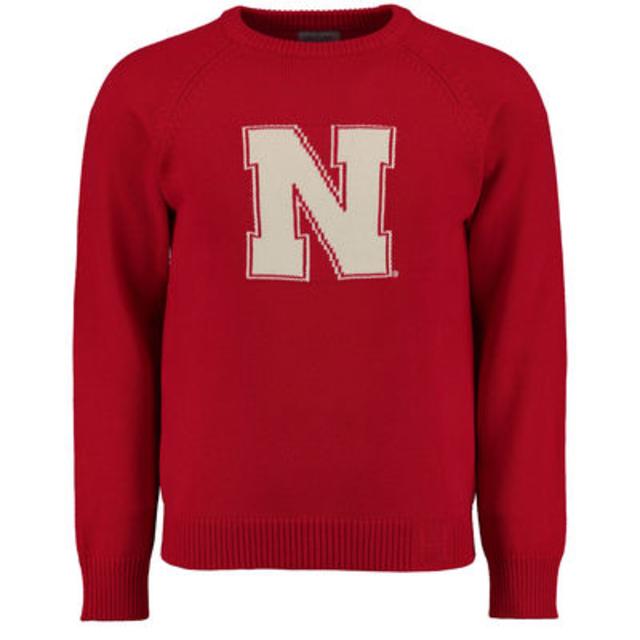 Men's Hillflint Scarlet Nebraska Cornhuskers Heritage Knit Sweater