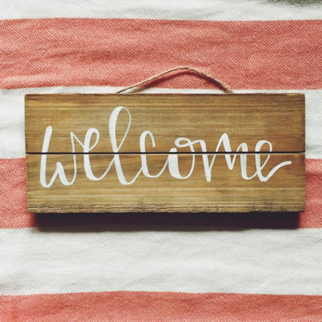 Welcome sign