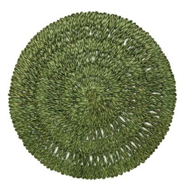 Straw Loop Green Tea Placemat by Juliska