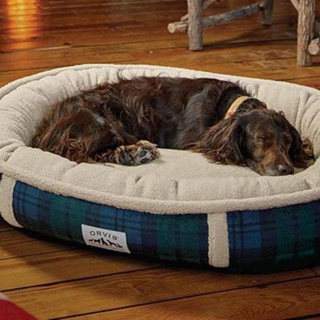 Orvis ComfortFill Wraparound Dog Bed with Fleece