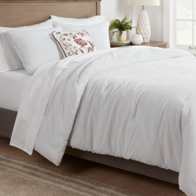 Light Gray Simple Woven Stripe Comforter & Sham Set - Threshold™