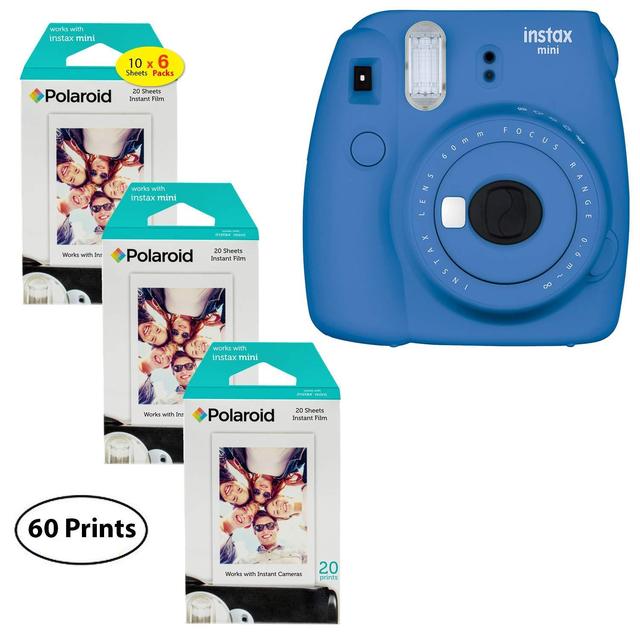 Fujifilm Instax Mini 9 Instant Camera (Cobalt Blue) Bundle